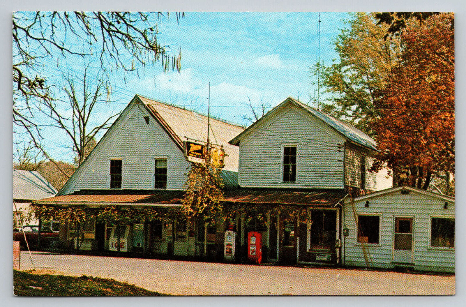 Mansfield Indiana General Store Mill Street View Postcard