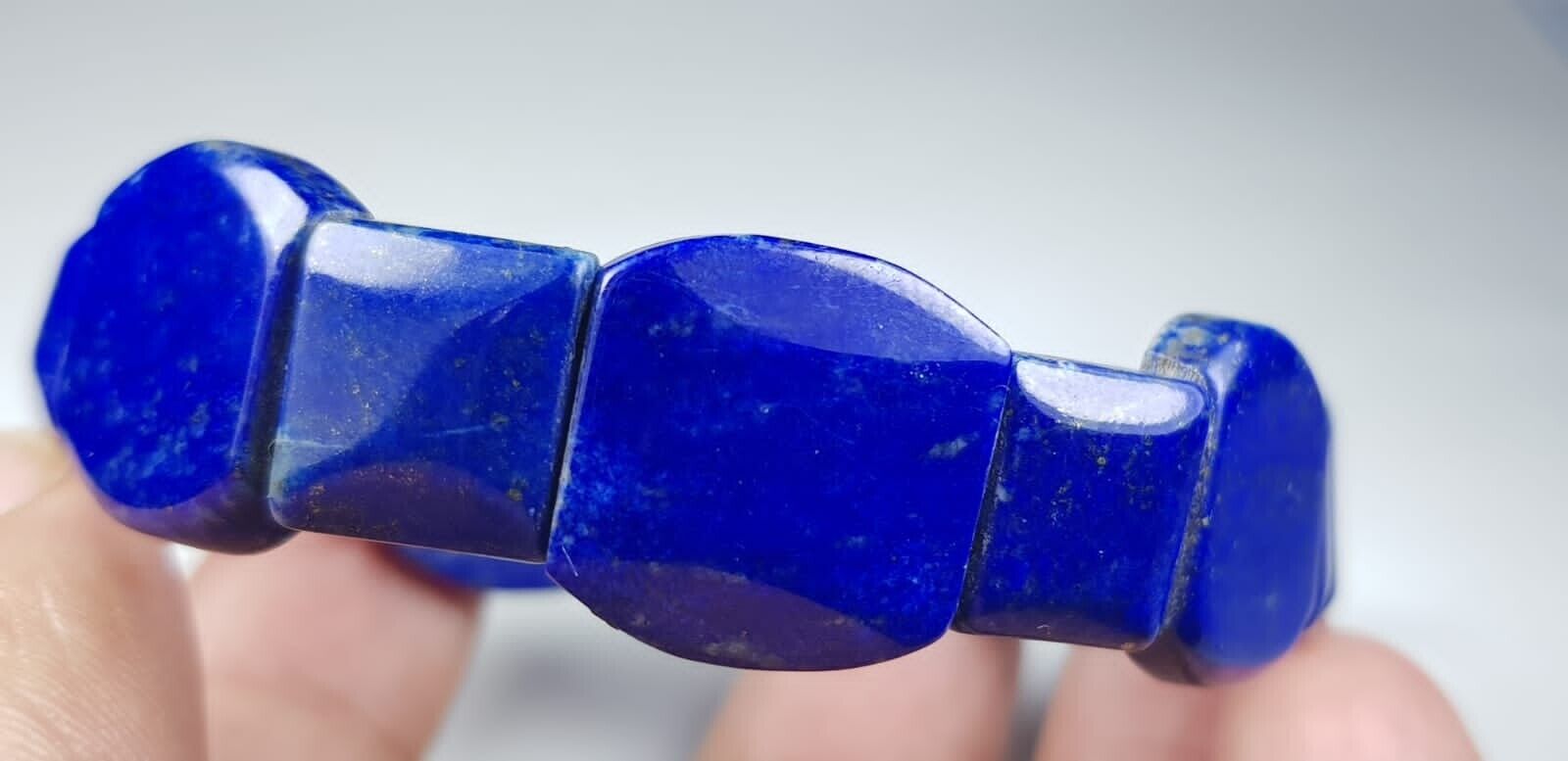 10 Pieces  Fantastic Deep blue Polish Lapis Lazuli Braclet From Afghanistan 