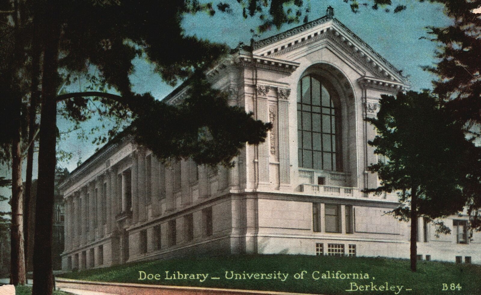 Vintage Postcard 1930\'s Doe Library University Building Berkeley California PNCS