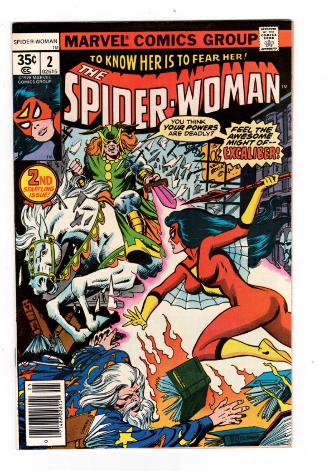 Spider-Woman #2, VF+ 8.5, 1st Appearance Morgan Le Fay