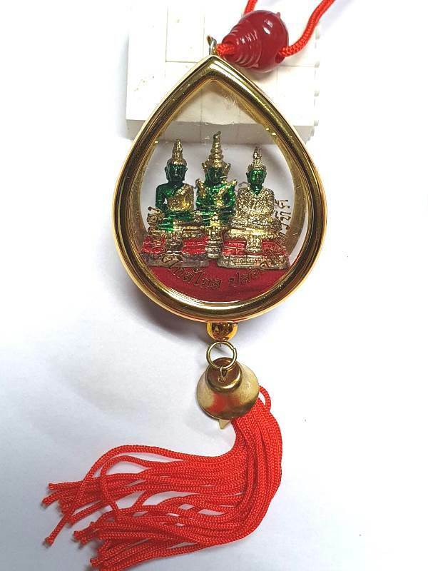 Thai Protection Amulet Talisman Car Hanging The 3 Emerald Buddha Charm Pendant