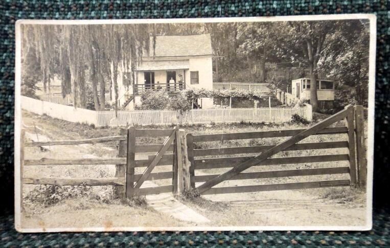 1910 antique REAL PHOTO POSTCARD reading pa William HERTZOG farm house