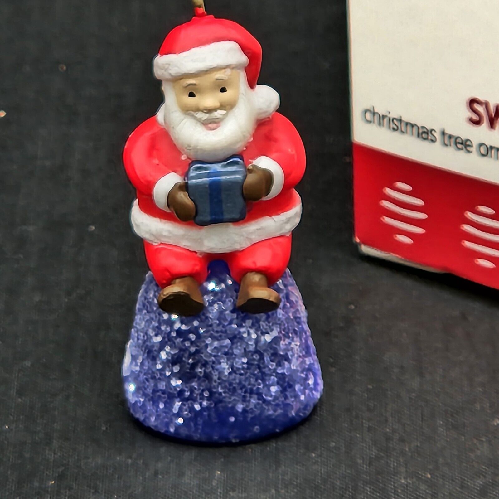 Hallmark Miniature Ornament Sweet Li\'L Santa - Blue Gumdrop 