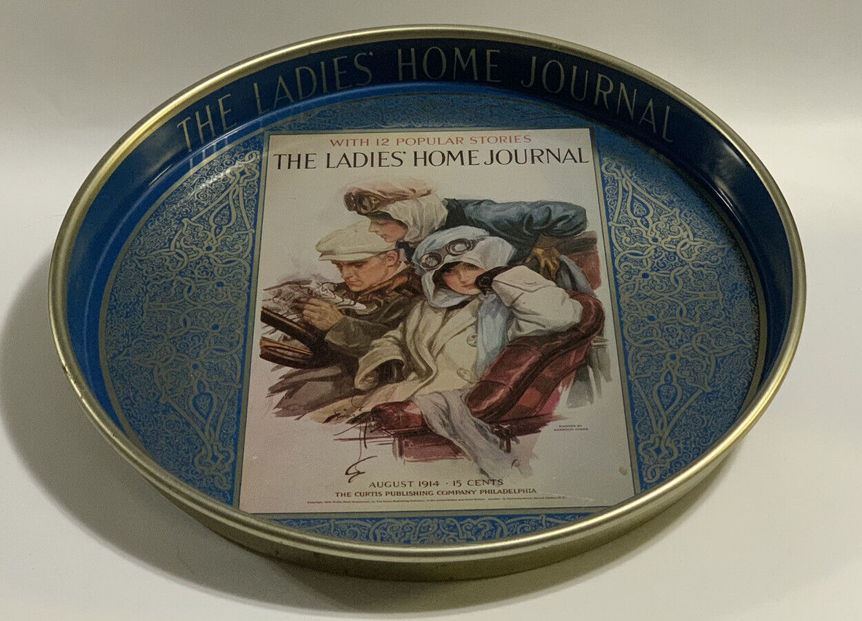 Ladies Home Journal W/ 12 Popular Stories Aug 1914 Tin Tray Curtis Publishing Co