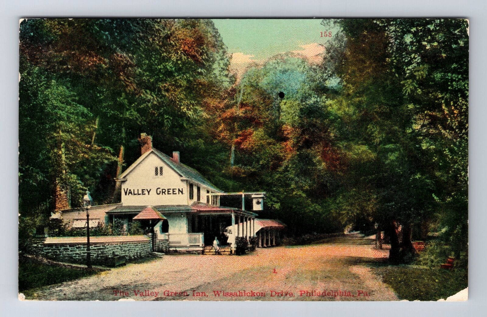 Philadelphia PA-Pennsylvania, Valley Green Inn, Wissahickon, Vintage Postcard