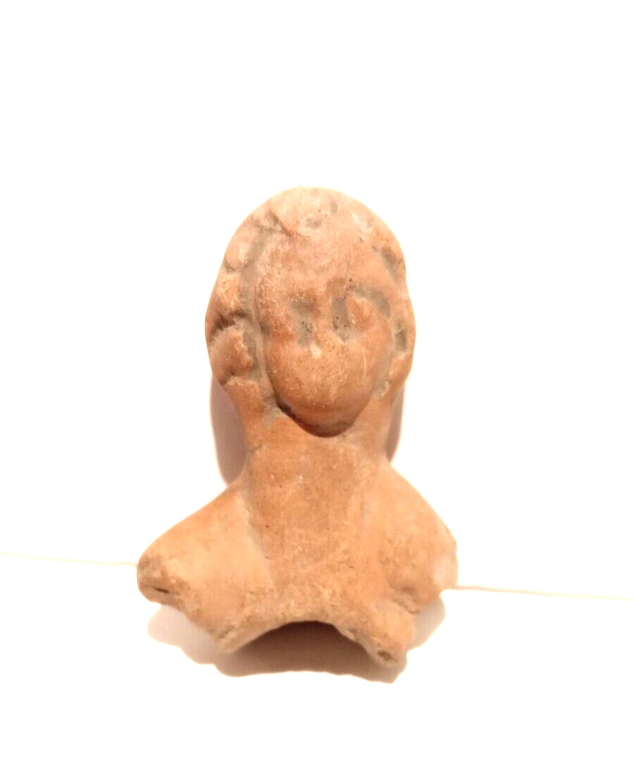 Ancient Greek Tanagra head fragment