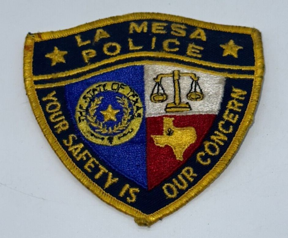 LA MESA POLICE - Texas, U.S.A. - Official Vintage Officers Patch - AUSSIE STOCK