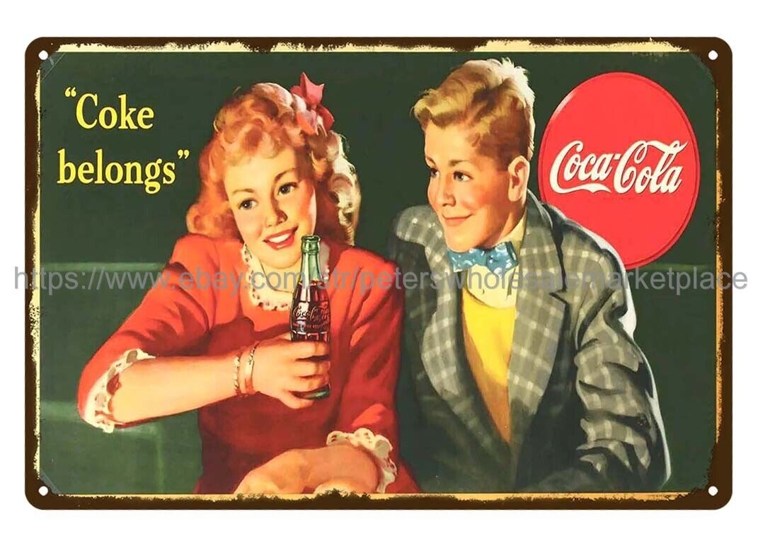 1944 coca-cola coka Belongs metal tin sign unique home decor