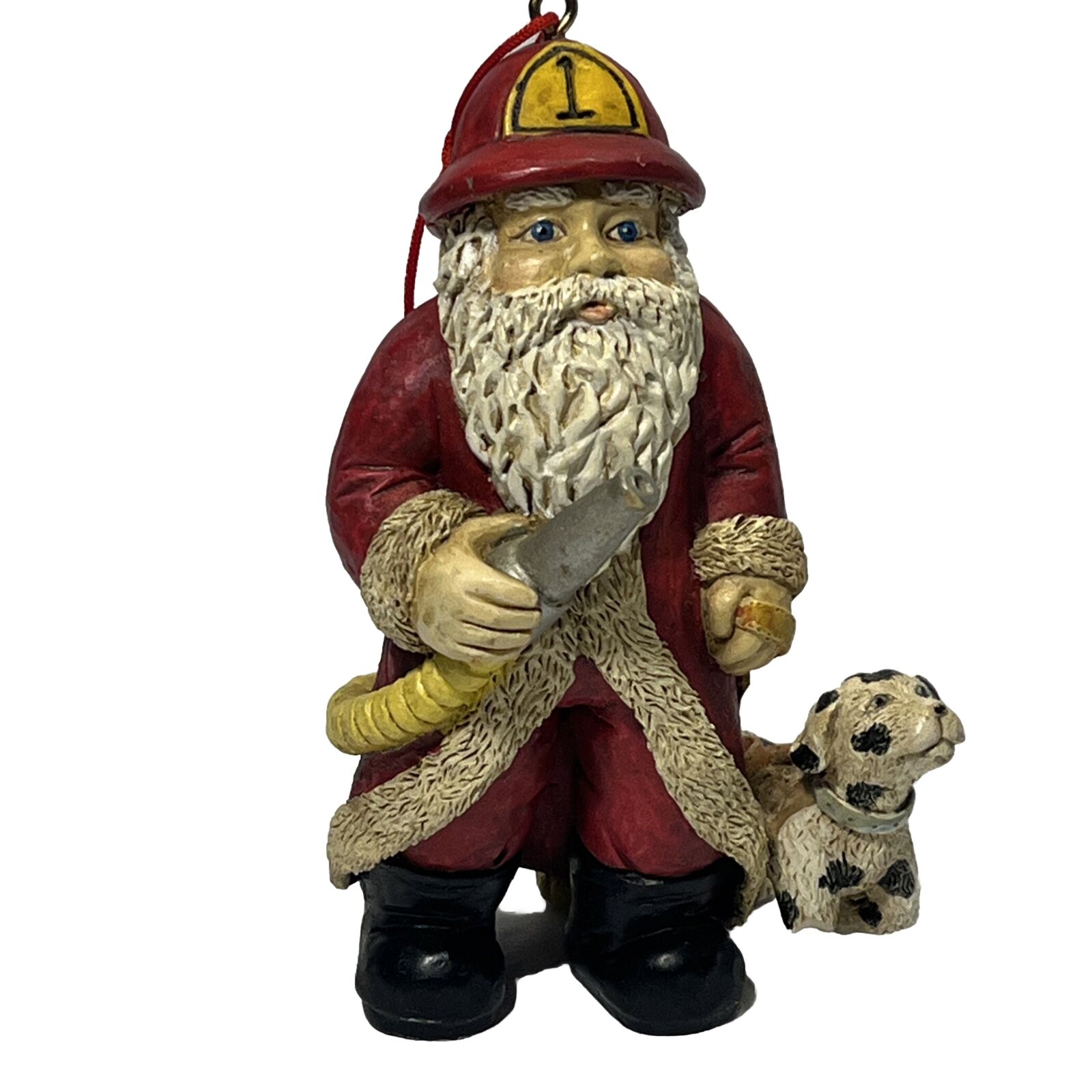 Vintage Santa 4.25” Vintage Fireman Santa
