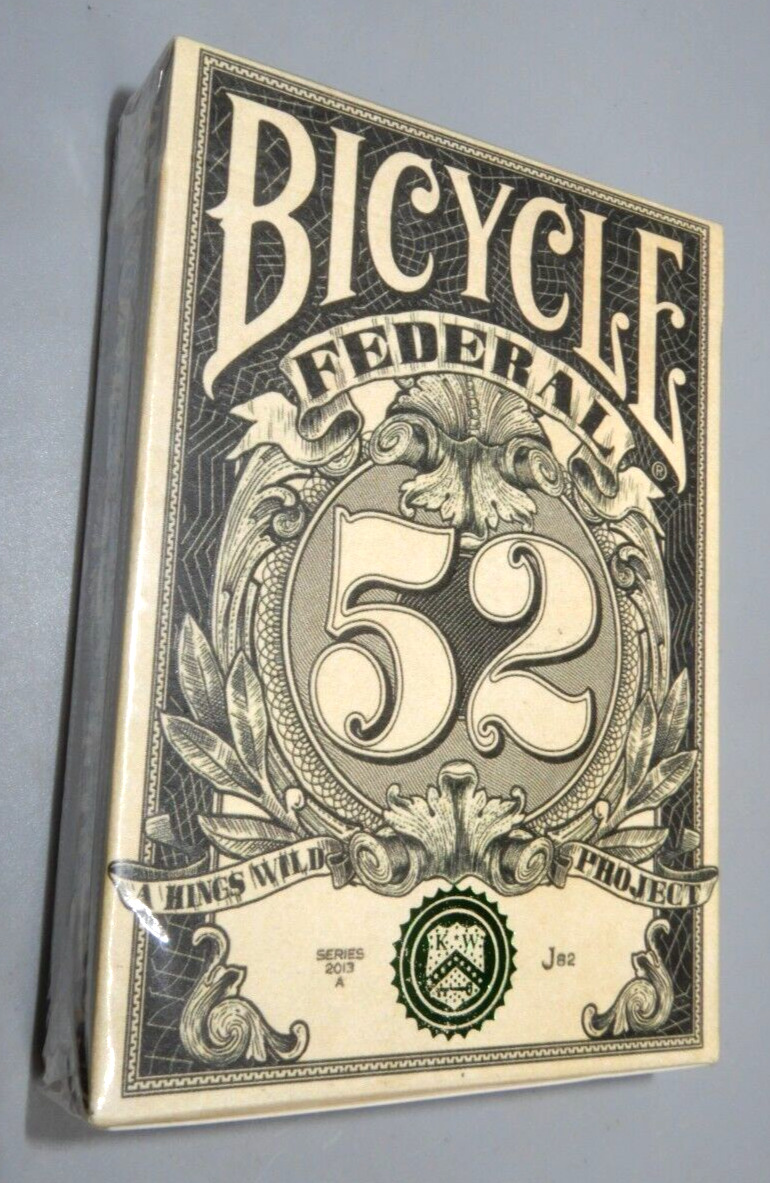 Bicycle FEDERAL 52 rare 2013 Playing Card deck NEW/SEALED Kings Wild