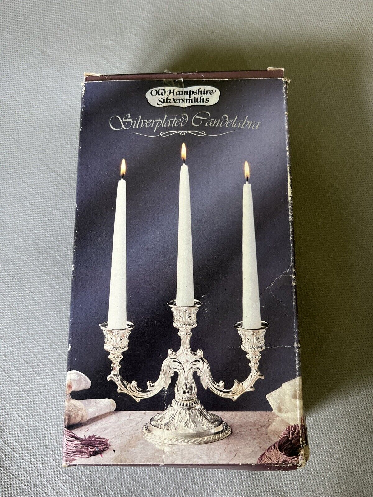 Vintage Old Hampshire Silversmiths Silverplated Candelabra New
