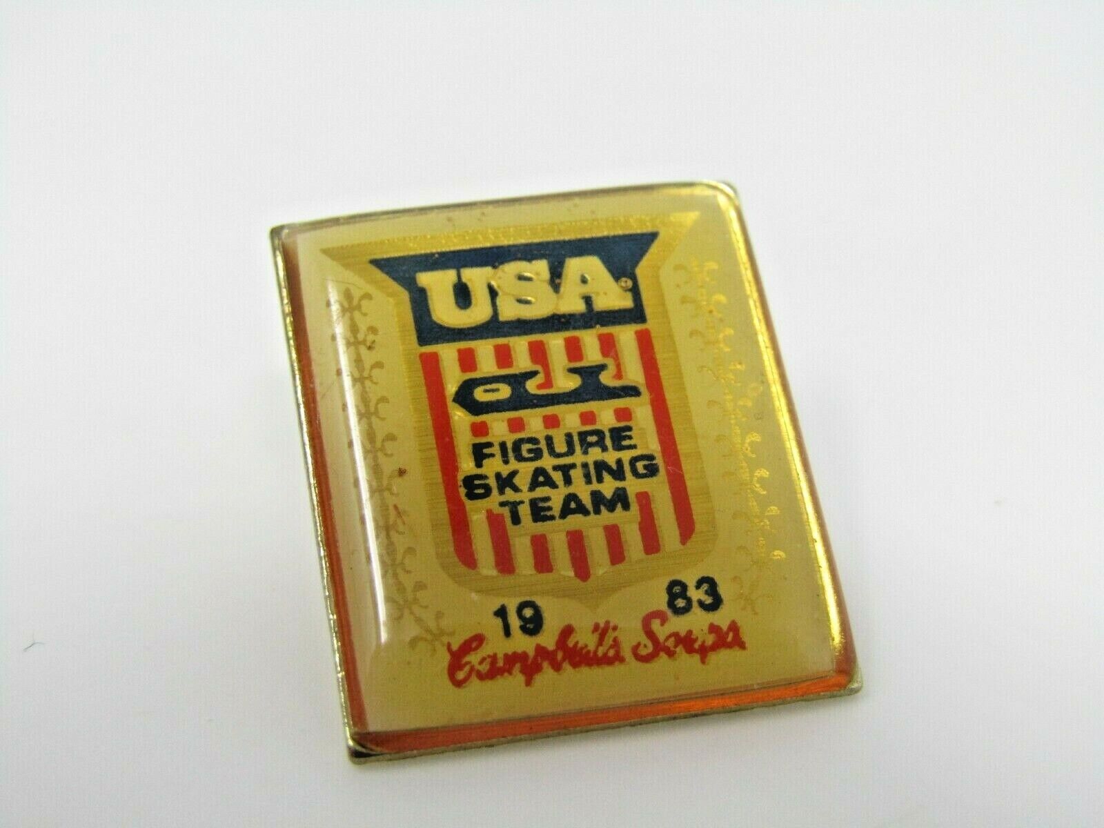 Figure Skating Pin USA Team 1983 Campbell\'s Soup