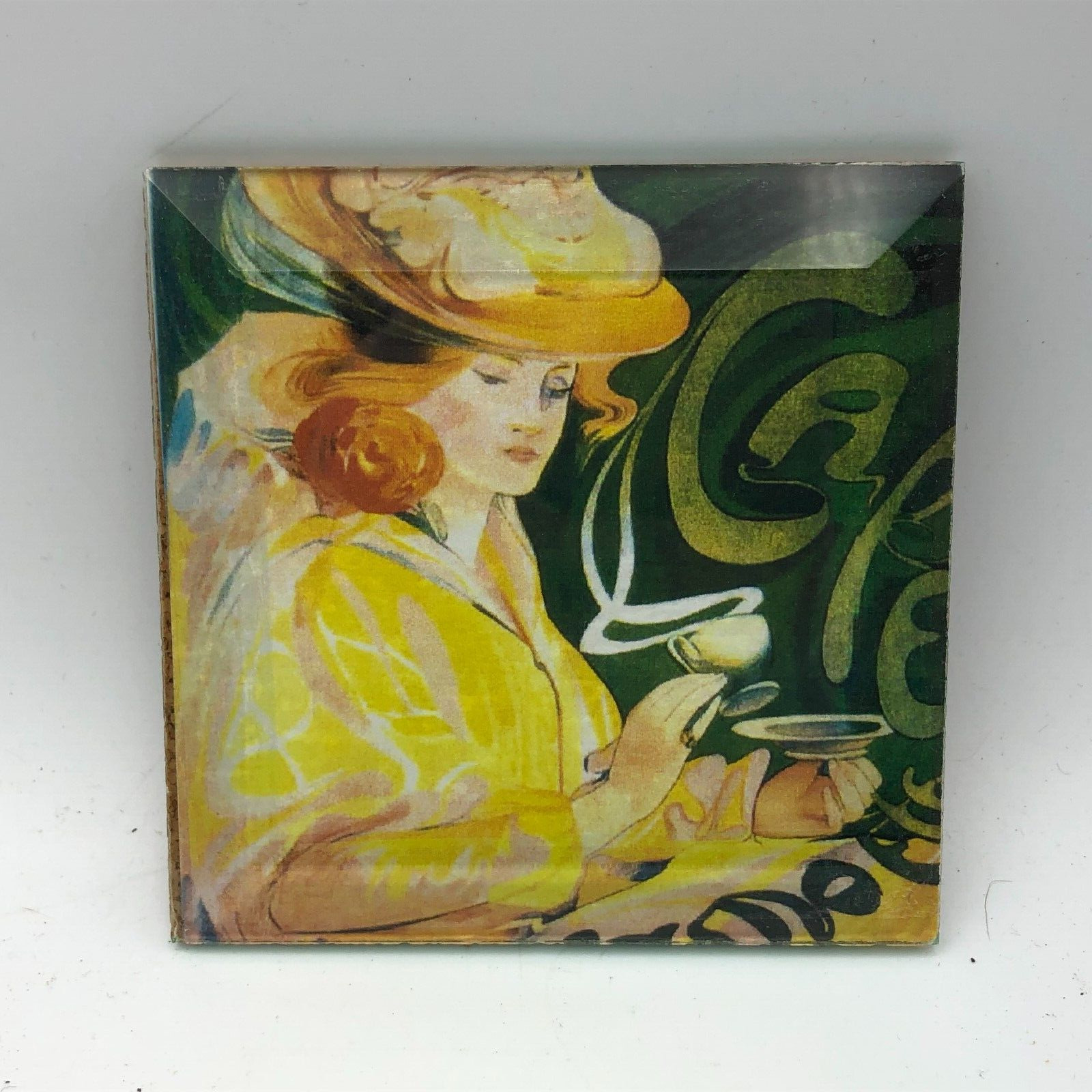 CAFE LADY DRING COFFEE Art Deco 4\