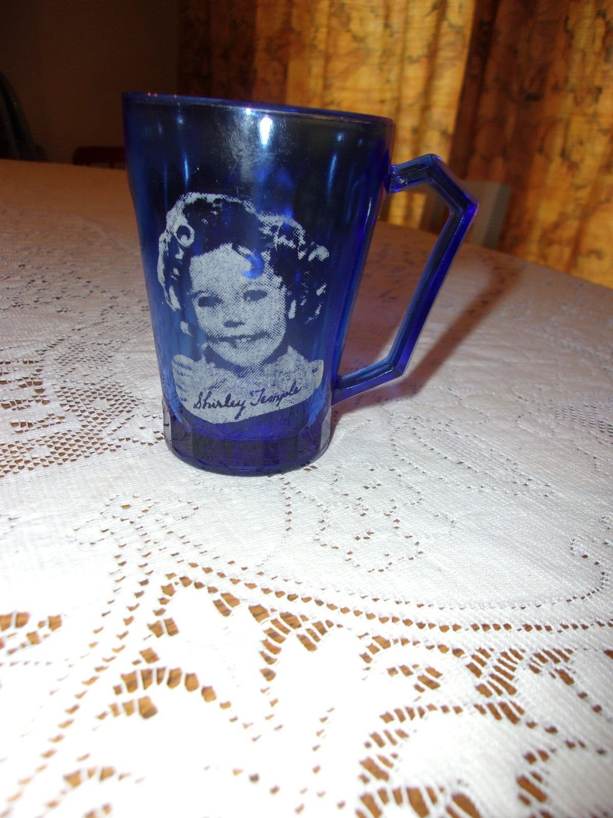 Vintage Shirley Temple Cobalt Blue Mug/Cup c1930's