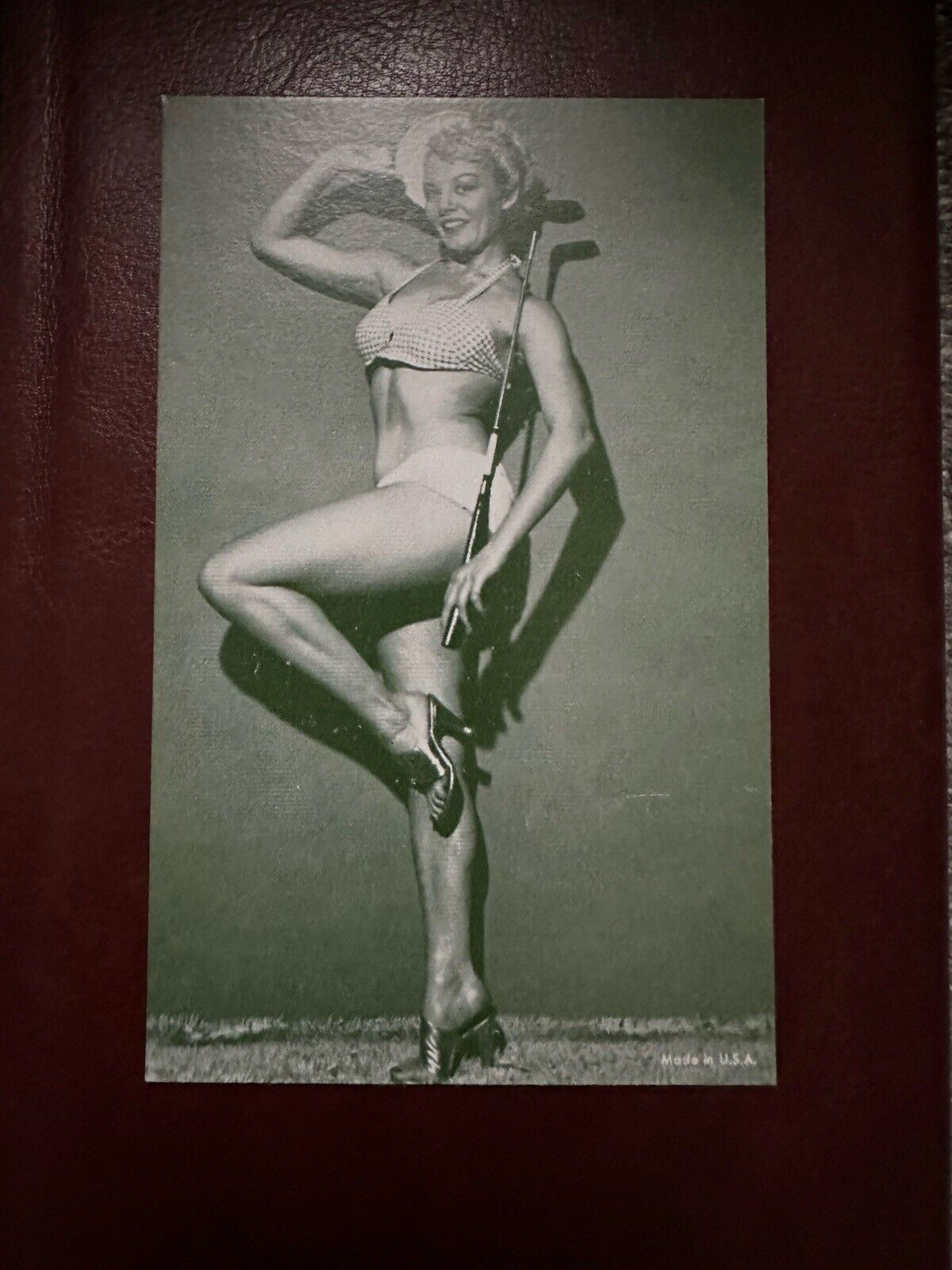 Vintage 1940's Mutoscope Arcade Pinup Card Cheesecake Saluting