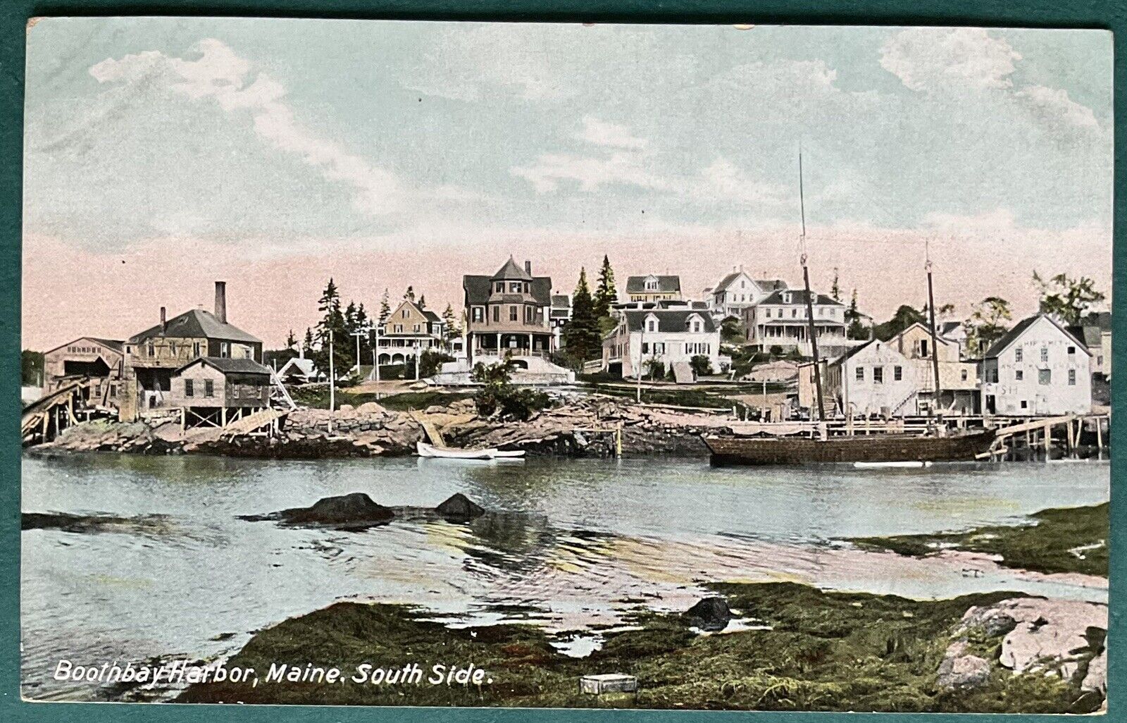 Boothbay Harbor South Side Postcard 