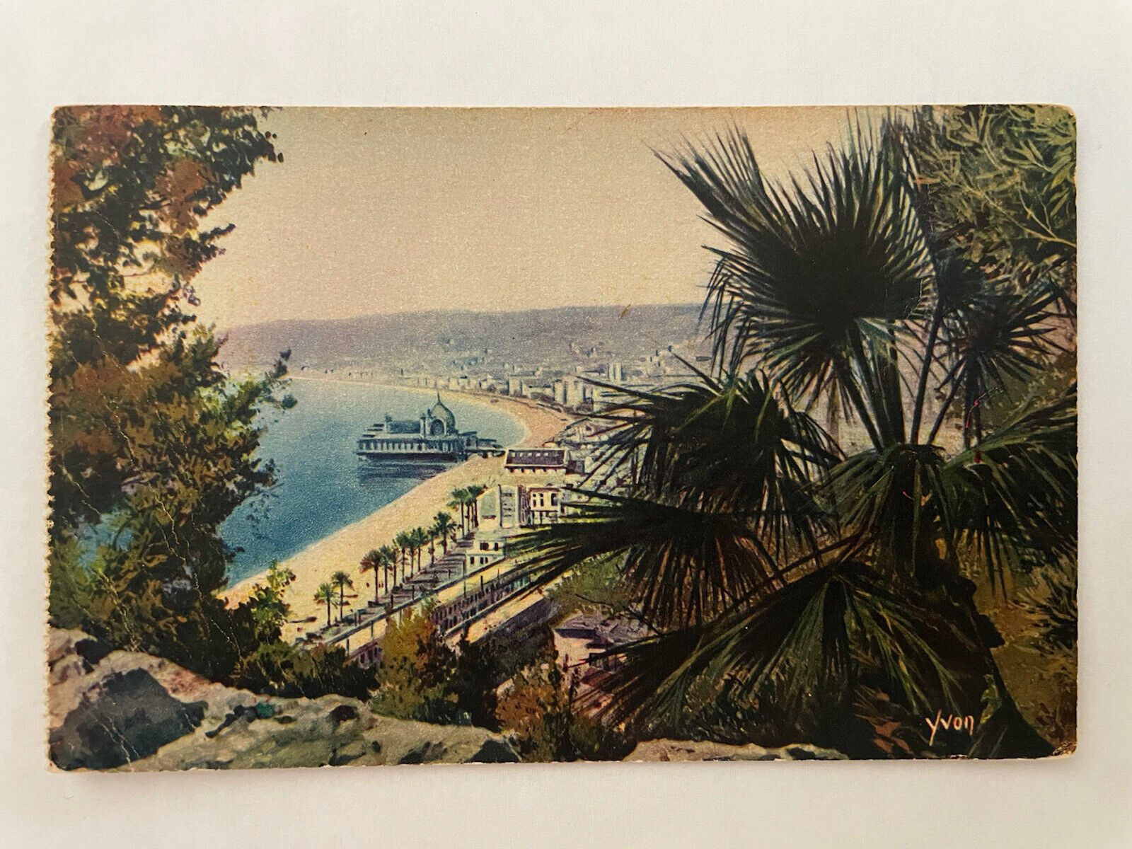 Vintage Franco Postcard La Douce France Cote D’Azur Nice La Bale Des Anges Yvon