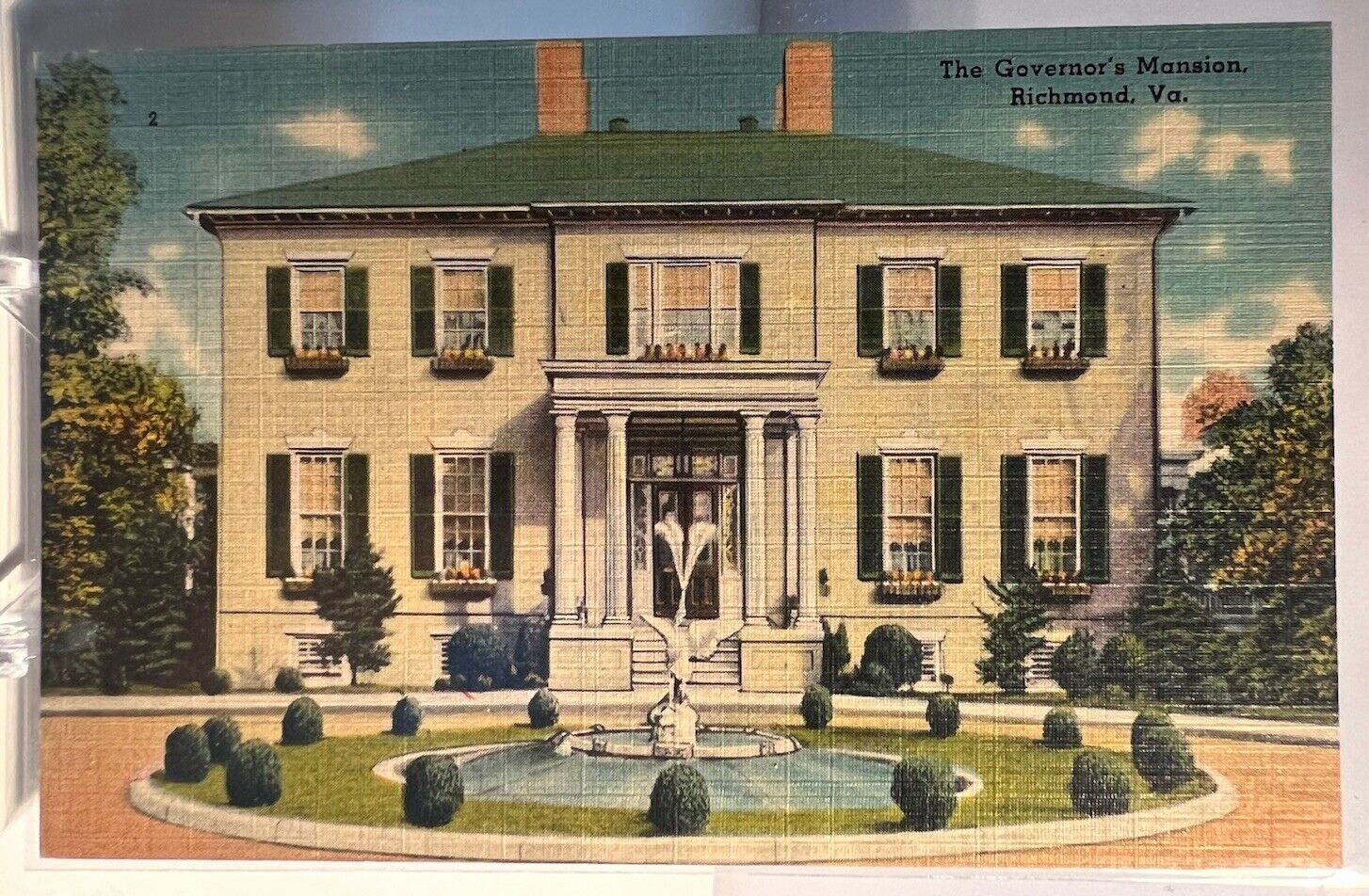 Postcard The Governor's Mansion Richmond VA Virginia Building Unposted c1950