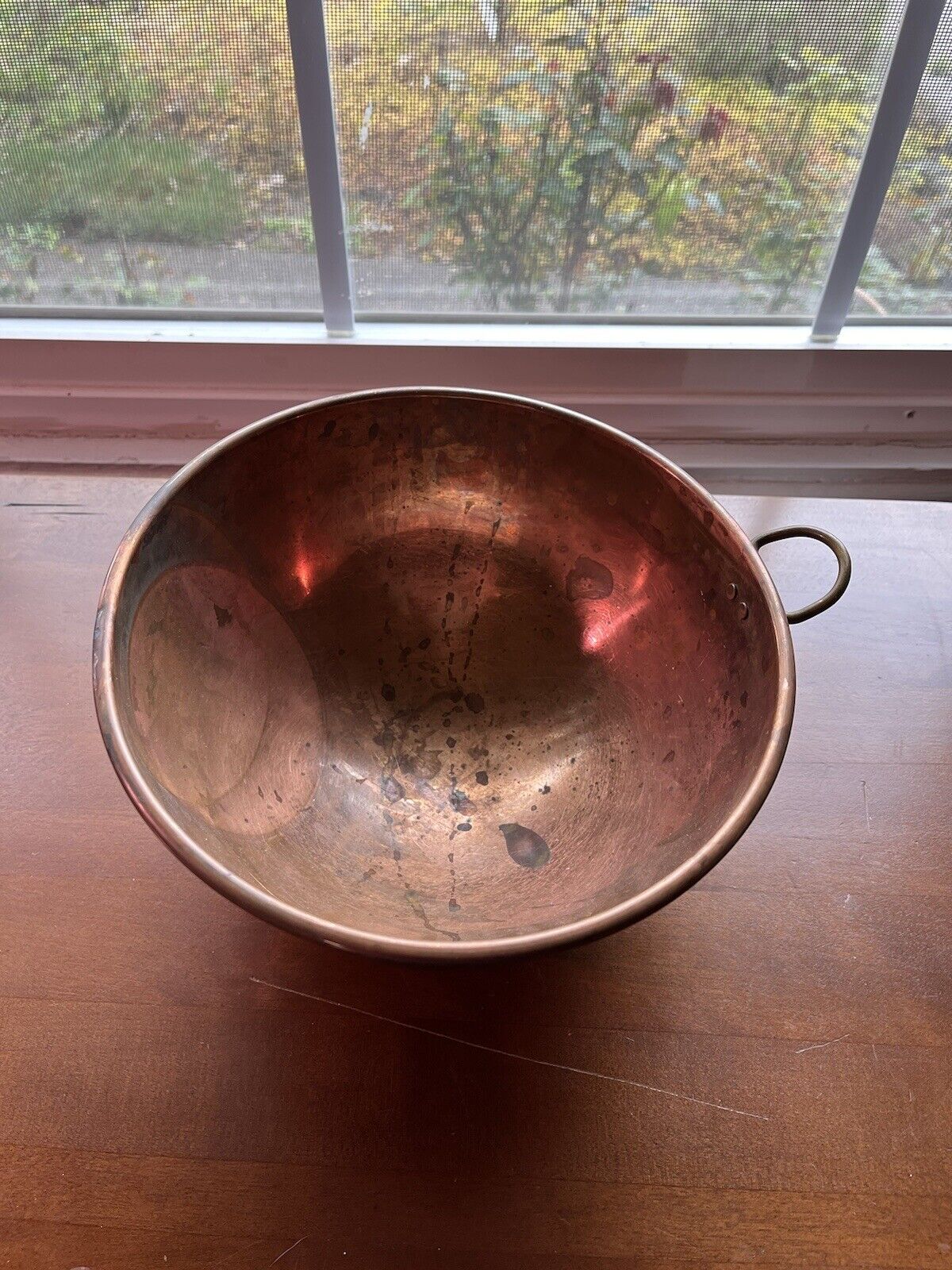 Vintage Benjamin And Medwin New York Copper Mixing Bowl  8 Inches