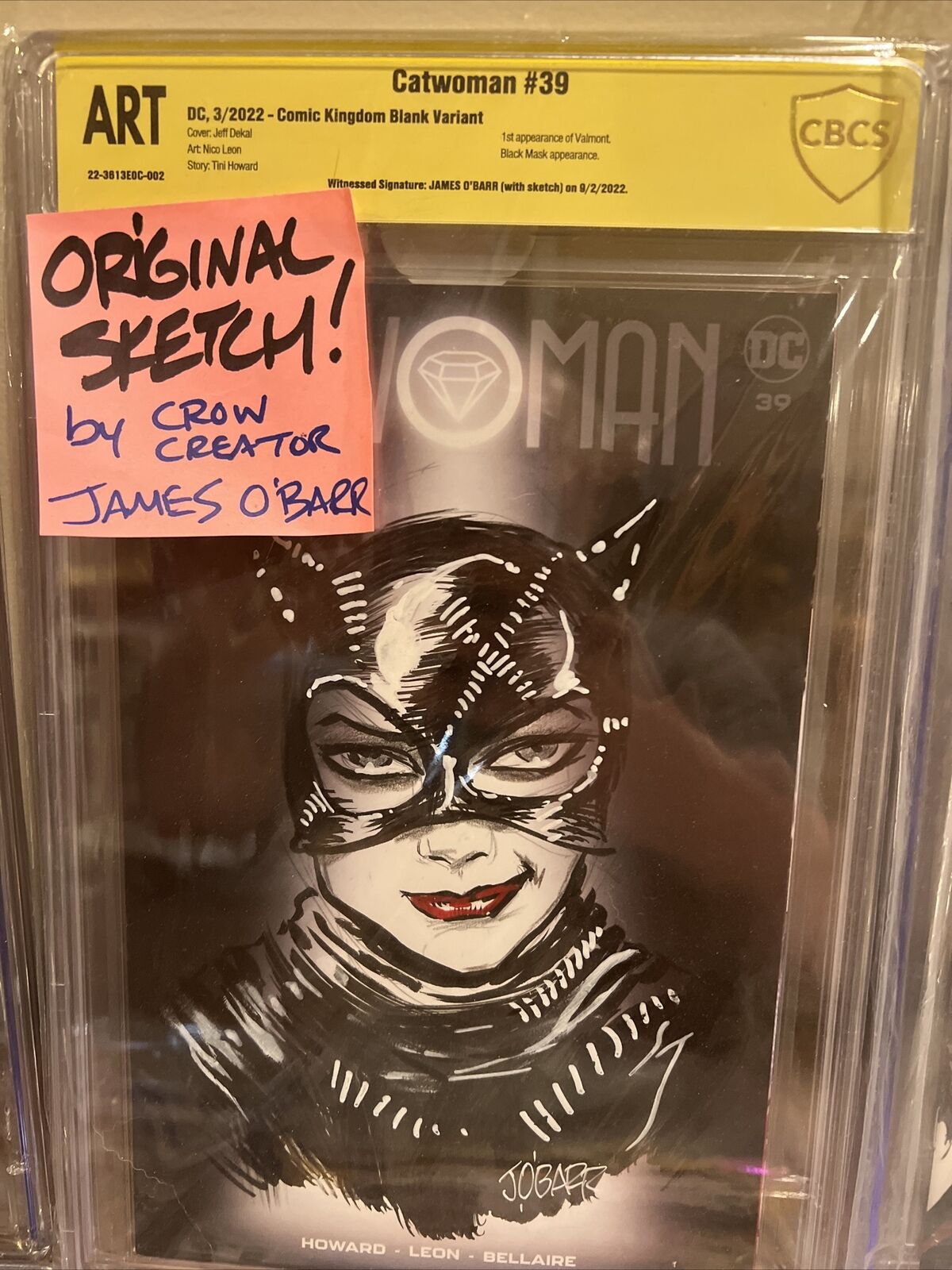 Catwoman # 39 JAMES O\'BARR ORIGINAL Sketch Art CBCS Signed THE CROW