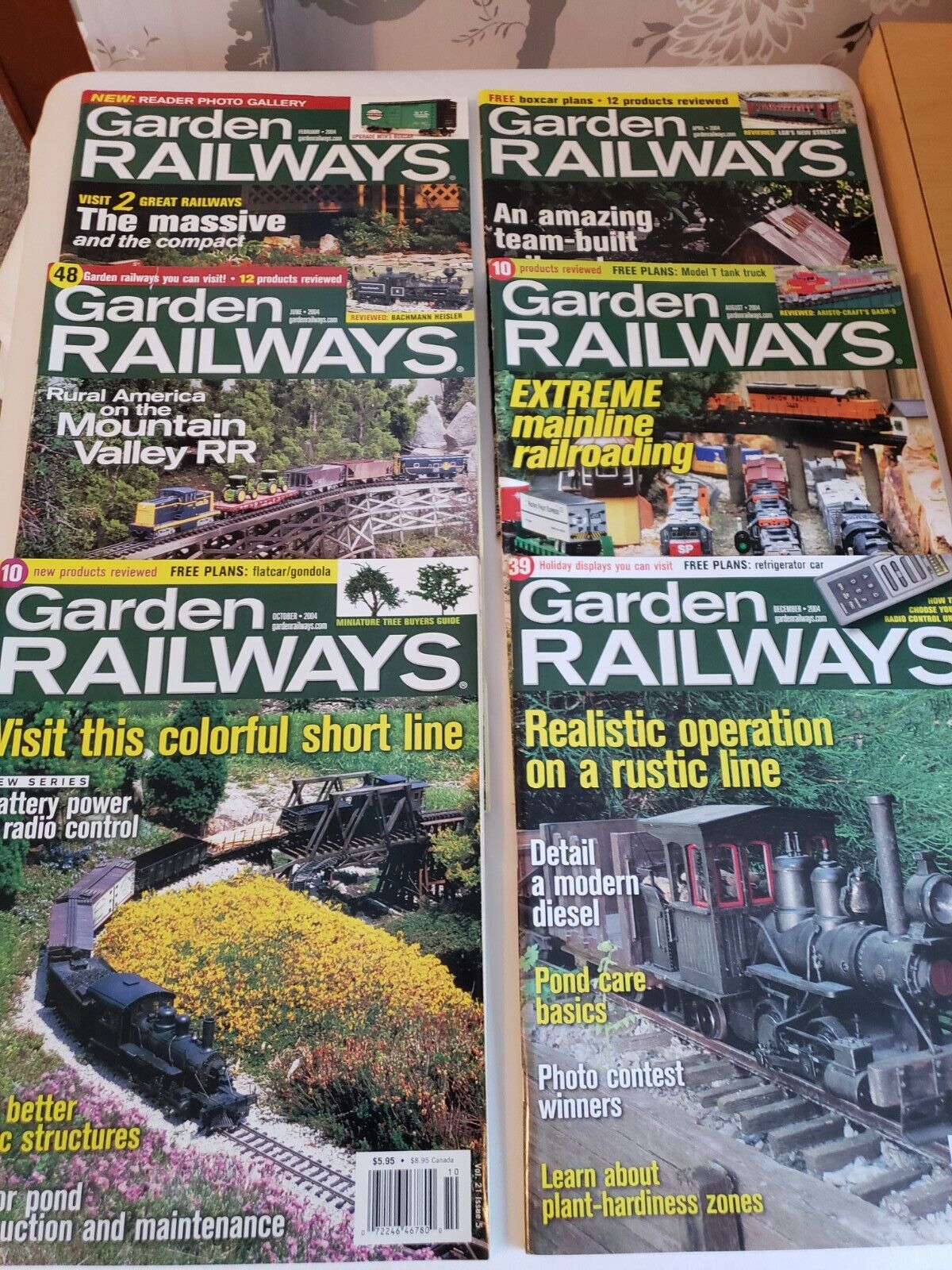 Garden Railways Magazine Complete 2004 Lot of 6 Trains Railroading