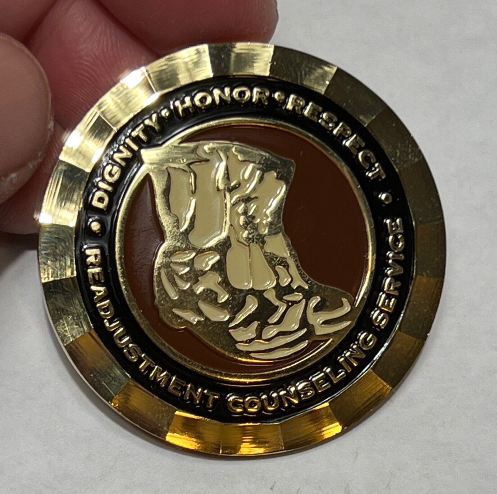 Vet Center Readjustment Counseling Service Dignity Honor Respect Challenge coin
