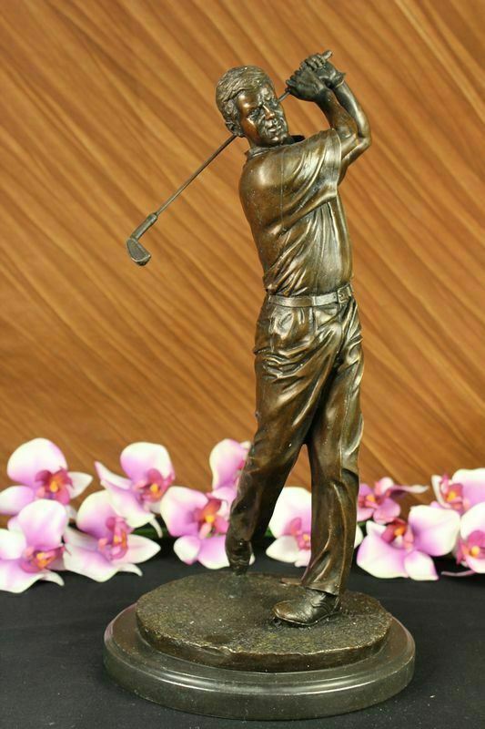 Bobby Jones Classic Golfer Art Bronze Marble Statue Golf Club Shop Sculpture Art