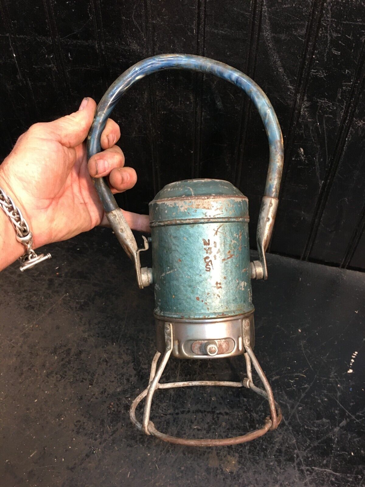 Vintage Railroad Brakeman\'s Lantern, Star Headlight & Lantern Co., NYCS Railroad