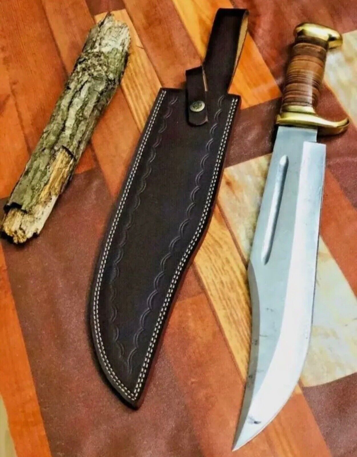 New Custom Handmade 18” Hunting Crocodile Dundee High Polish Bowie Knife
