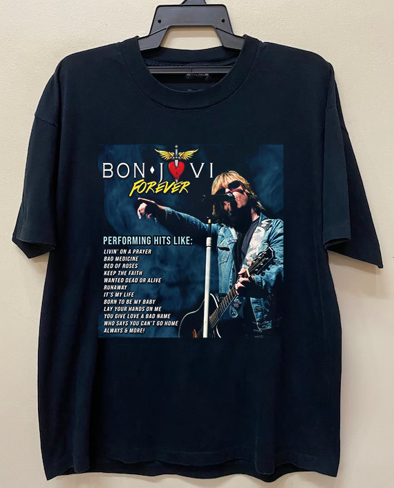 Bon Jovi Forever Tribute to Bon Jovi T Shirt Full Size S-5XL