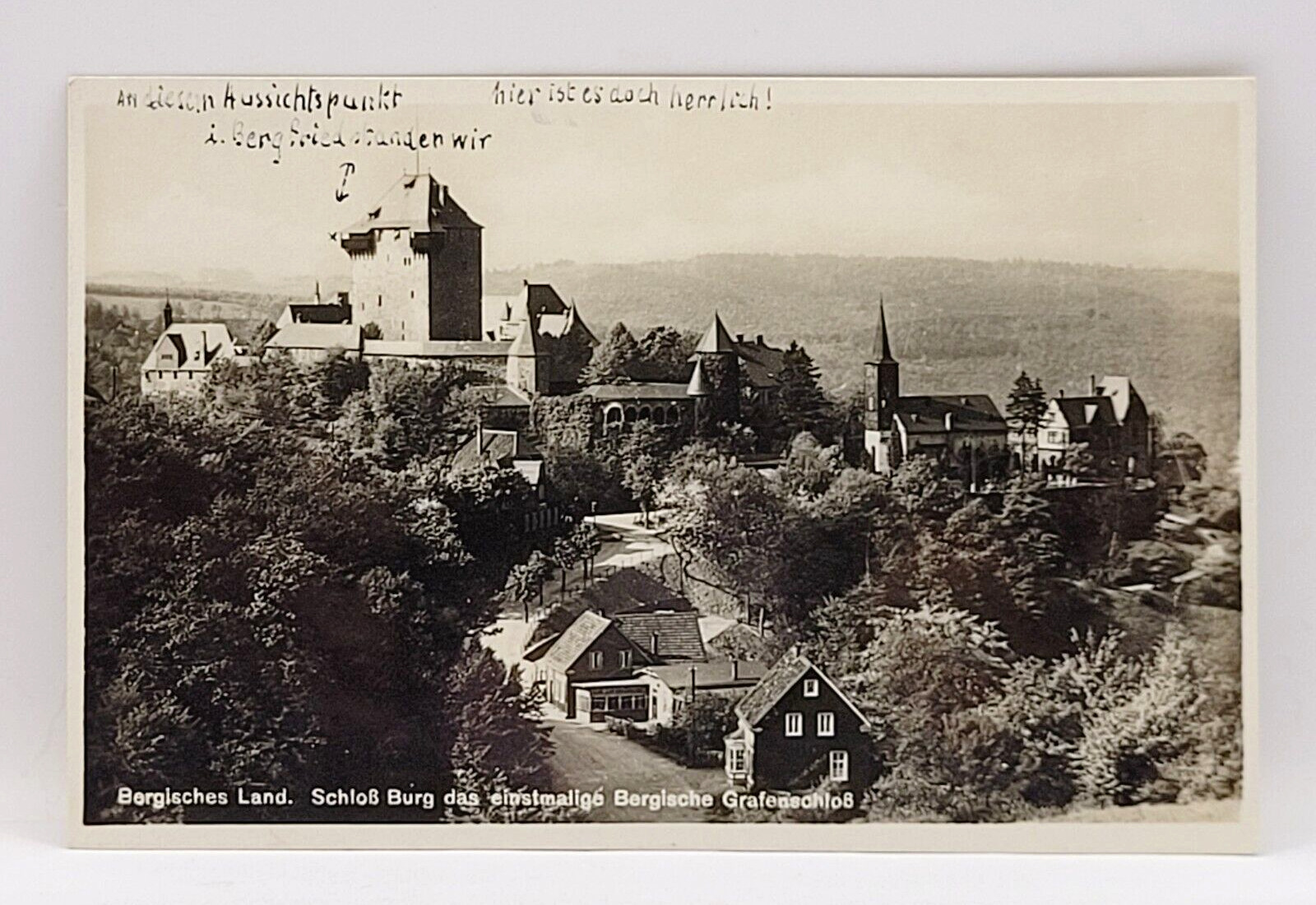 Castle Burgh Bergisches Land Solingen Germany RPPC Postcard Used No Stamp