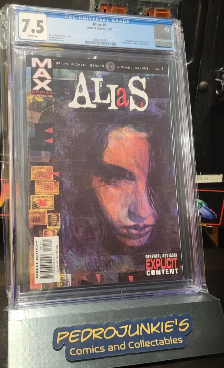Alias #1 CGC 7.5 White Pages 1st Appearance of Jessica Jones 1st MAX Title