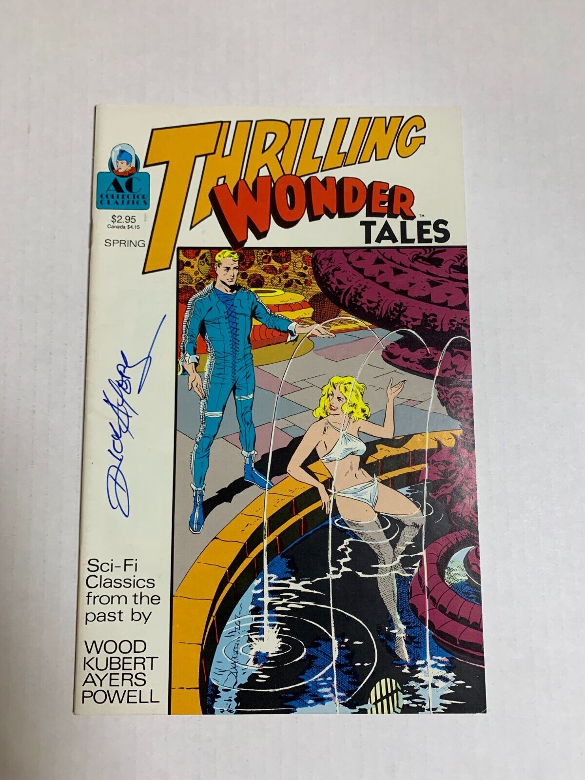 Thrilling Wonder Tales #1 ~ AC Comics 1991 ~  Signed by Dick Ayers