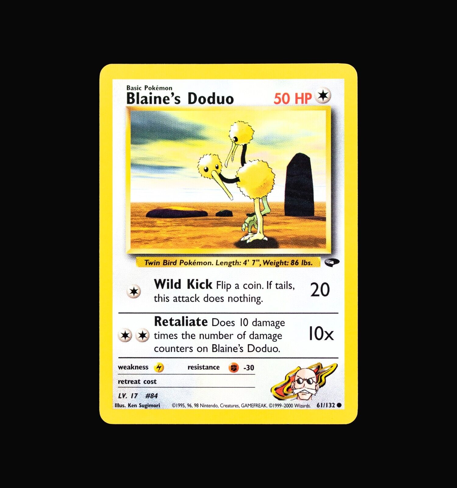 Pokemon Card - Blaine\'s Doduo 61/132 - Wizards - Near Mint - ENG - No holo