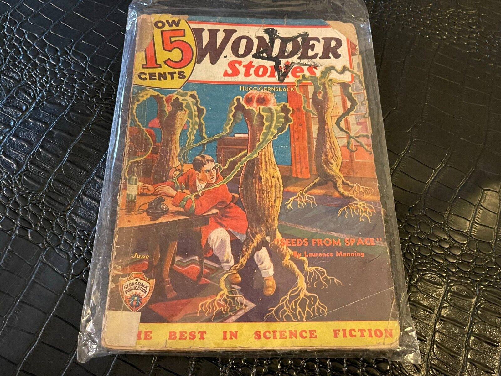 JUNE 1935 Wonder Stories Pulp Magazine - Sci-Fi Alien Monster Cover