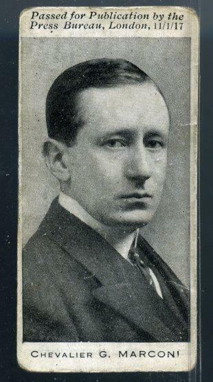 NOTABILITIES  22/25~1917 G. MARCONI IMPERIAL TOBACCO CARD 5A MARC