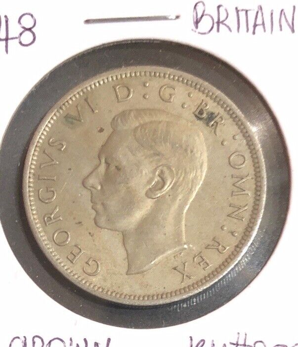 1948 Great Britain 1/2 Crown Copper Nickel Coin-32.3MM-George VI-KM# 866