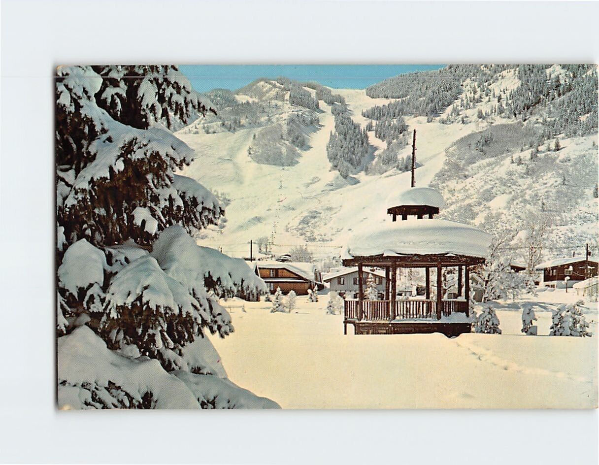Postcard Aspen Mountain from Paepcke Park Aspen Colorado USA