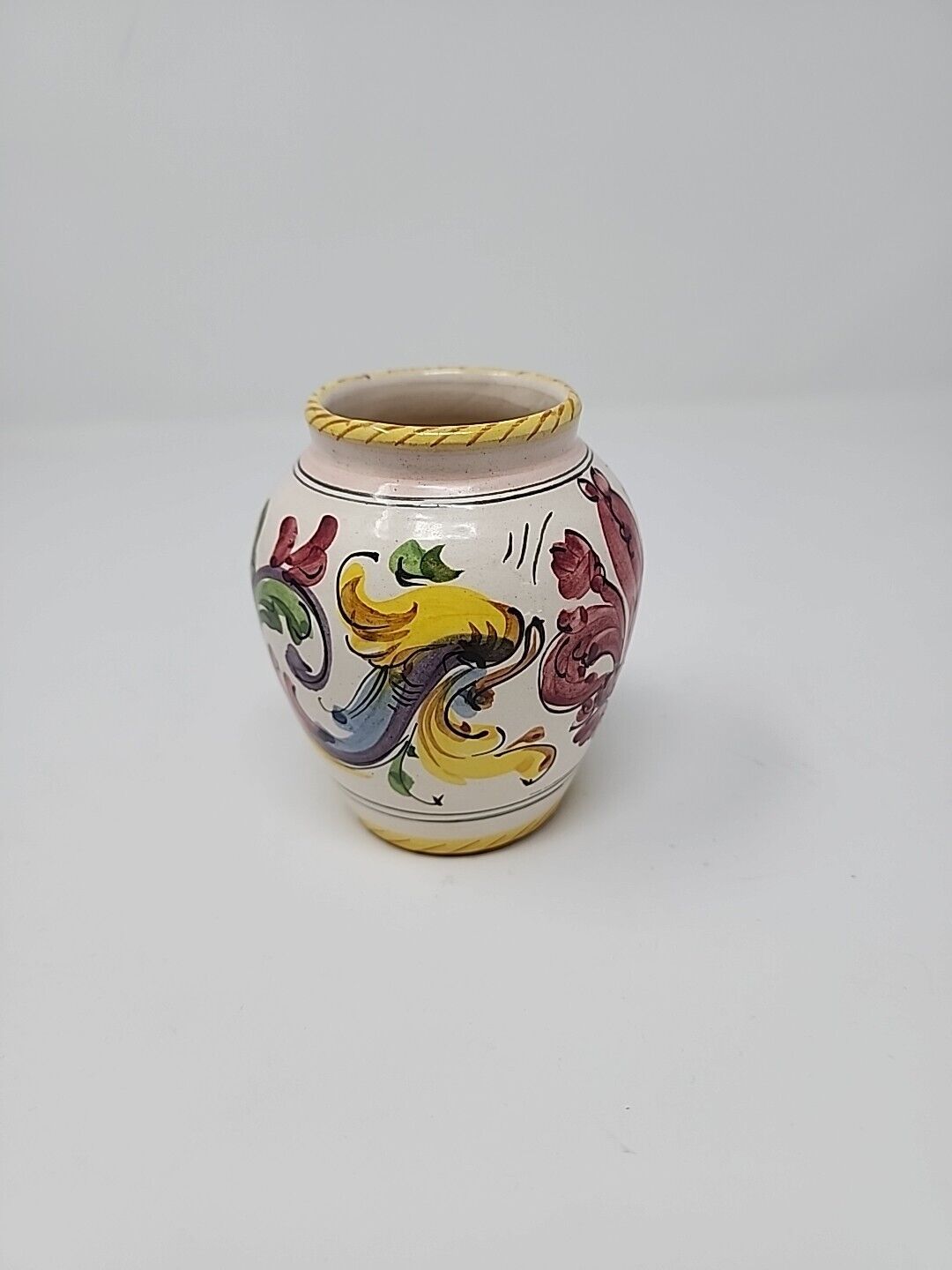 Vintage Italian Small Hand Painted Vase