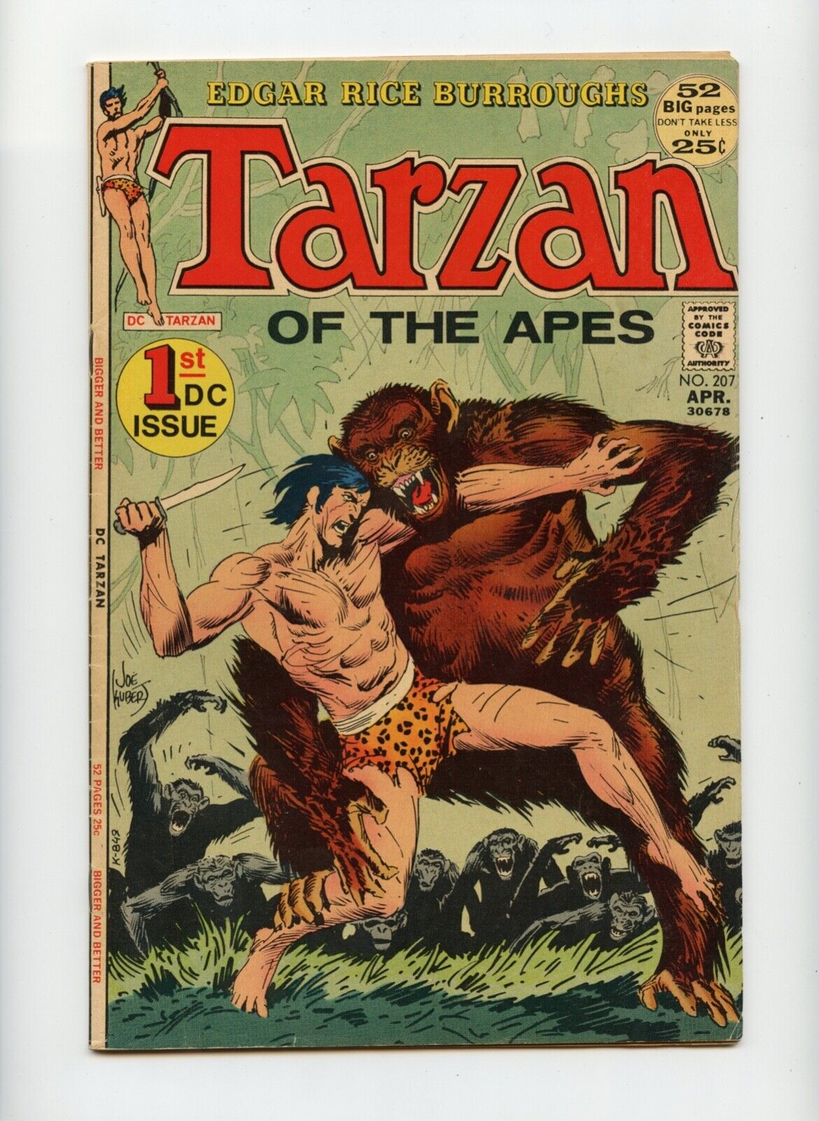 Tarzan of the Apes #207 April 1972 - 1st DC Issue Tarzan comic book