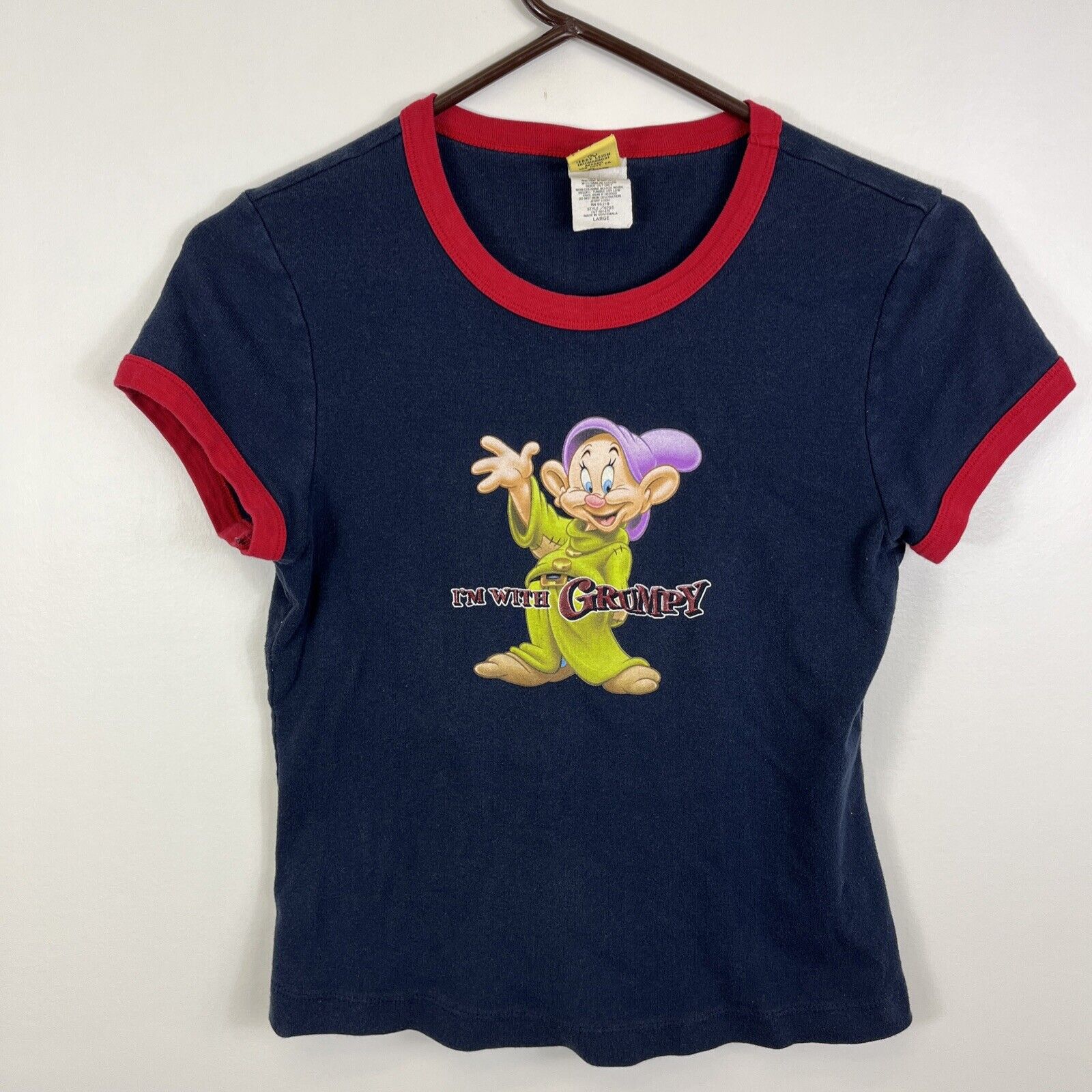 Vintage Disney Snow White And Seven Dwarves Grumpy Shirt  Youth Large Stage 28