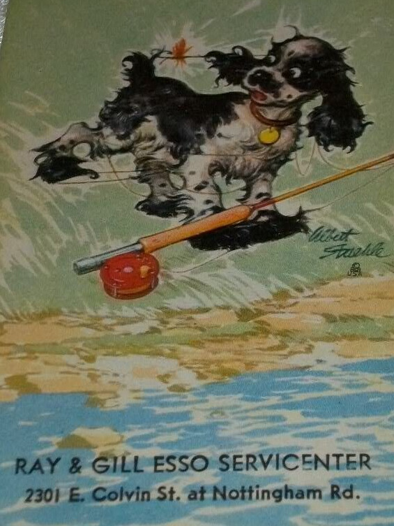 Vintage Brown & Bigelow Albert Staehle Butch Spaniel Dog Esso Gas Playing Cards
