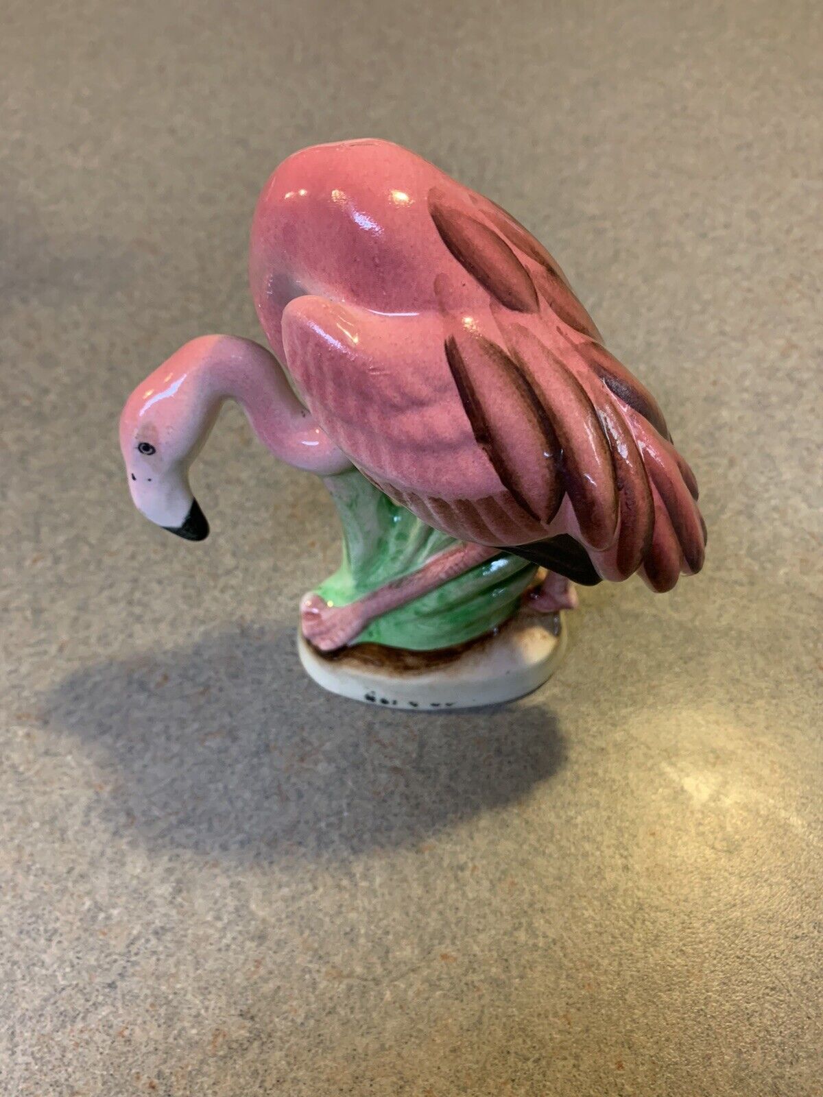 vintage pink flamingo ceramic figurines Made In Japan 5” X5”