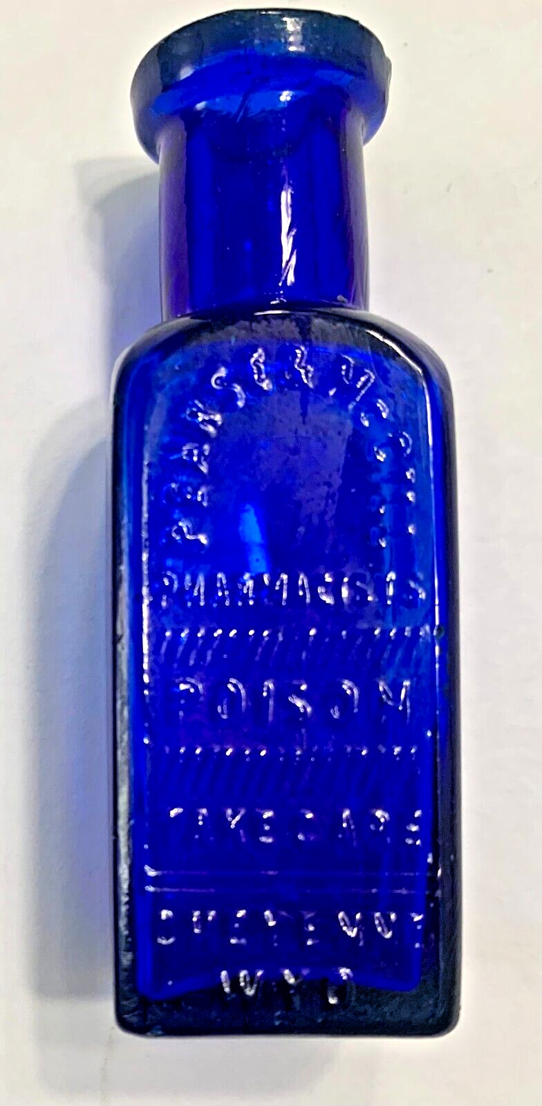 Old Territorial ½ OZ COBALT PEARSE & McGILL CHEYENNE WYOMING POISON BOTTLE