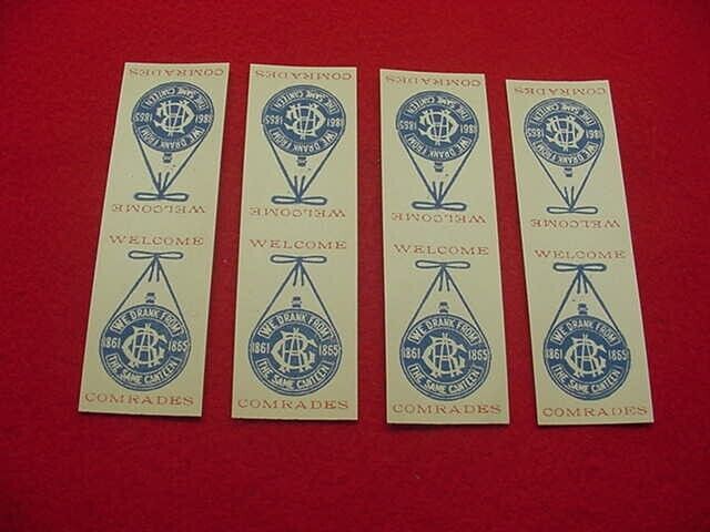 GAR- Grand Army of the Republic- Lot of 4- Reunion Decals- New 