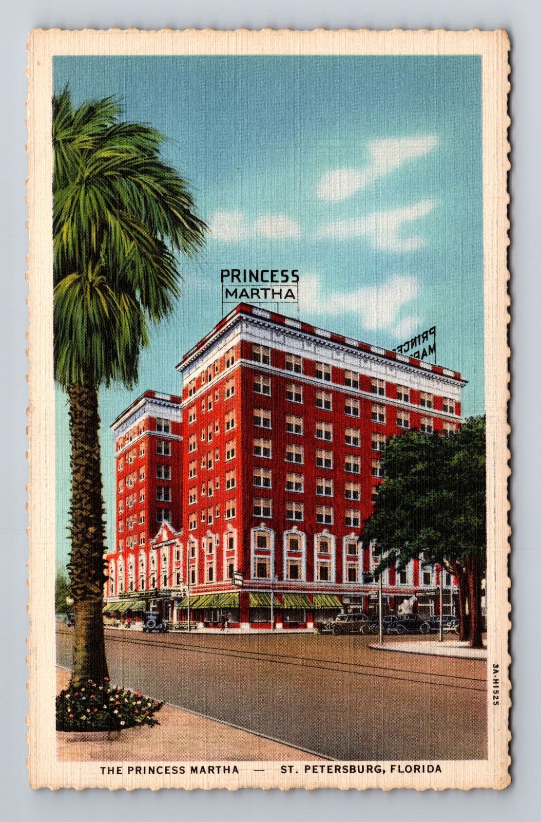 St Petersburg FL-Florida, The Princess Martha, Advertising, Vintage Postcard