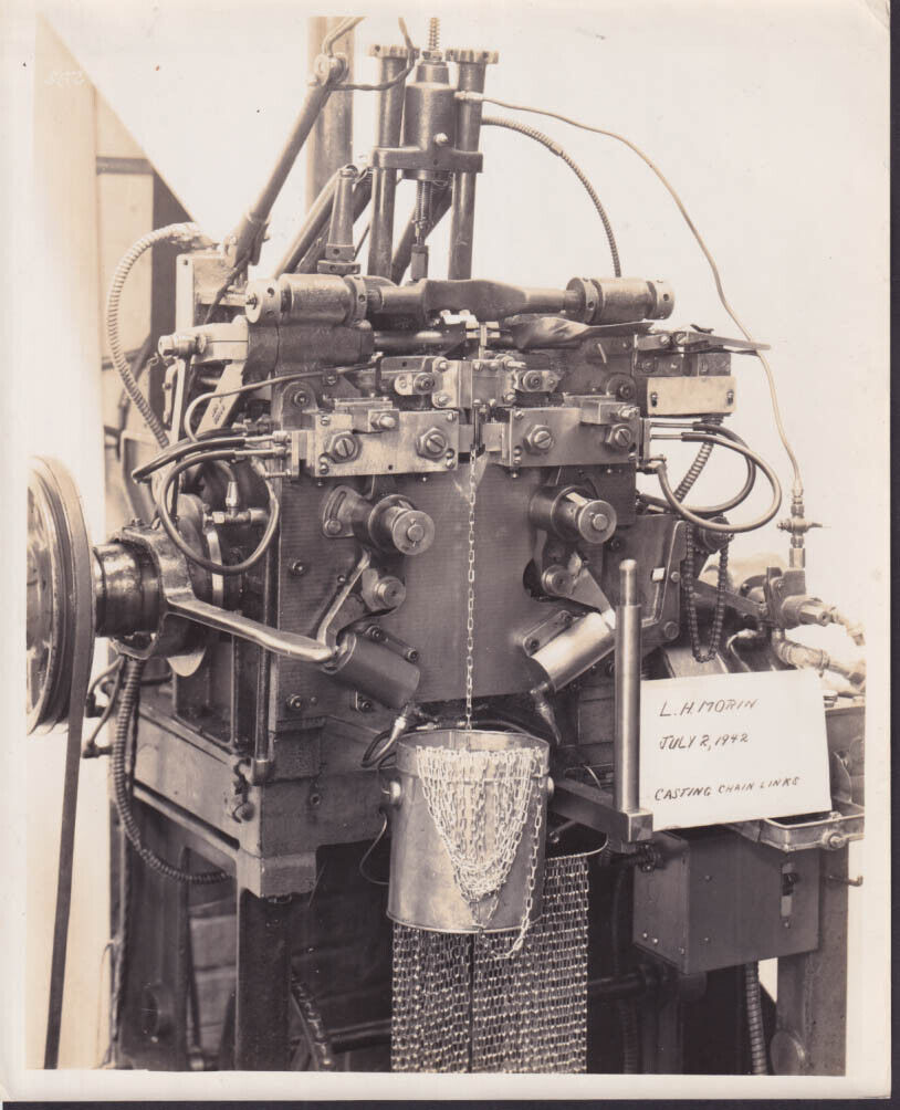 Gries Reproducer photo Casting Chain Link Machine by Louis Morin 7/2 1942