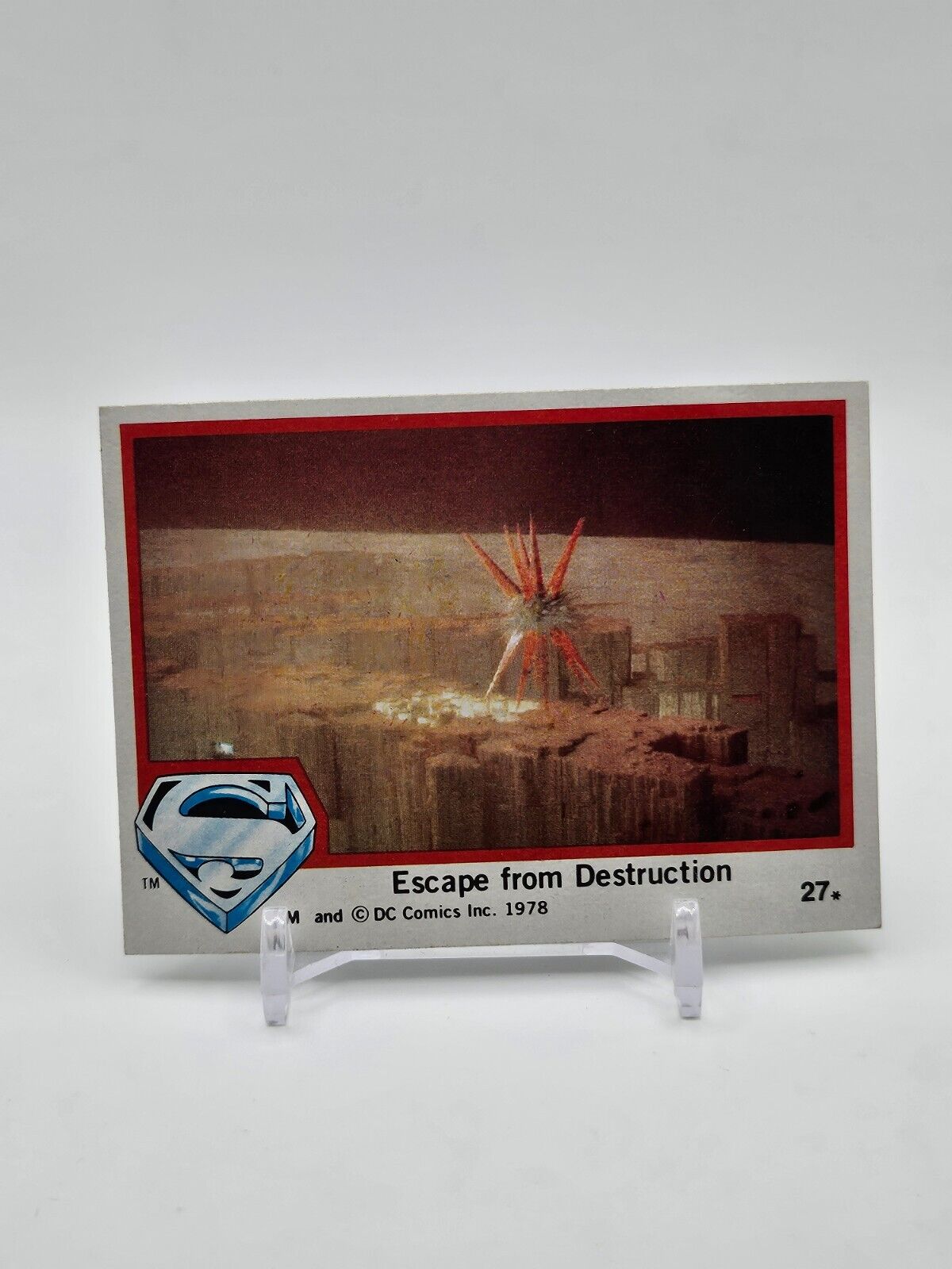 Escape from Destruction 1978 Topps SUPERMAN The Movie #27 VINTAGE DC