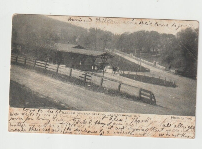 Antique Postcard : Railroad Station Lake Mahopac NY , Harlem Division 1908