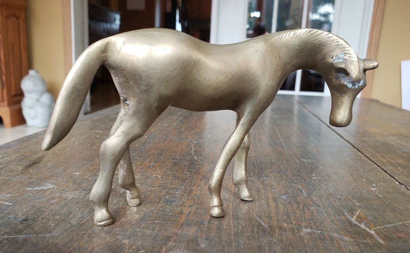 Vintage Solid Brass Horse 4\